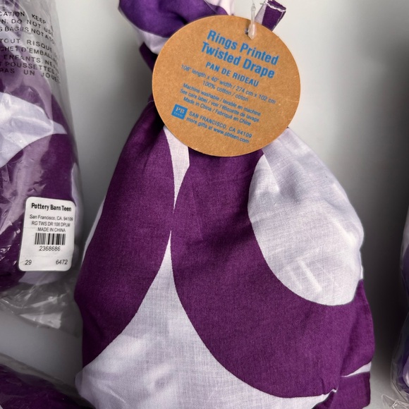 NEW Pottery Barn Teen twist tie panels curtains drapes - Picture 7 of 10